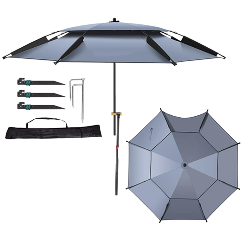 Зонт для рыбалки пыльно-голубой, анти-УФ, дождезащитный