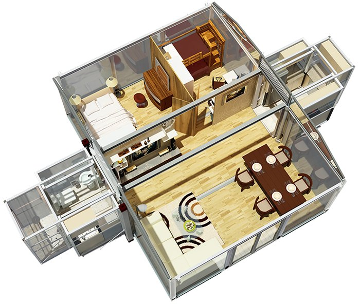 CE Approved Customized Tiny Modern Mobile/Transportable Modular Glass/Aluminium Prefab/Prefabricated Foldable/Expandable Container House Prefabricated House