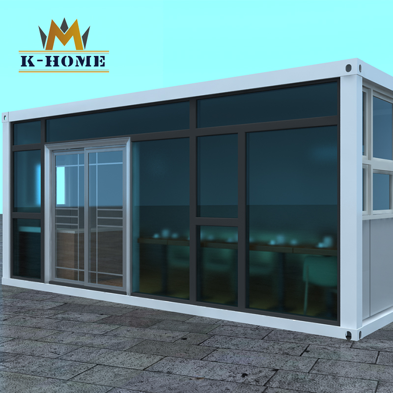 Portable Home Movable Container Snack Shop with Glass Wall