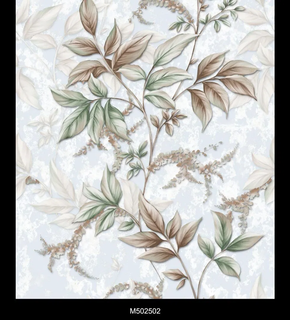 2026 Hot Sale New Design Texture Leaf Flower Wall Paper Luxurious Wallpaper 53 Embossed PVC Home Decoration Bedroom Living Room