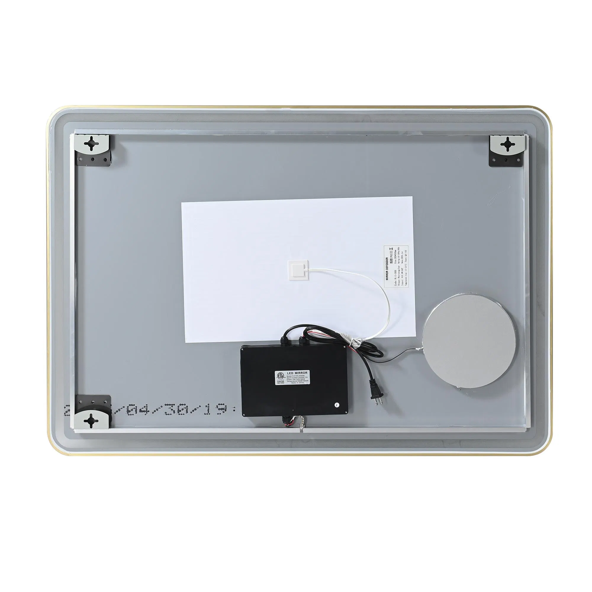 Smart Bathroom Framed Lighted Mirrors Wall LED Mirror with Anti-Fog Espejo