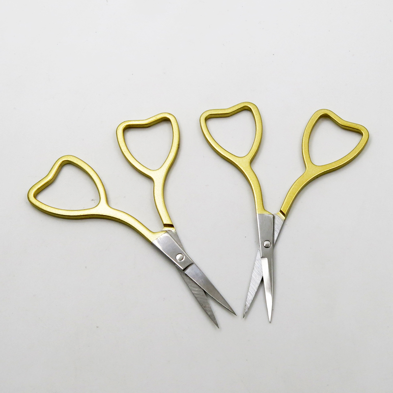Love Design Stainless Steel with Colorful Painting Beauty Makeup Scissor for Eyebrow Eyelash Facial Trimming
