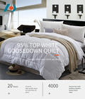 Wholesale 100% Cotton Downproof Fabric Bed King Size White Goose Duck Feather Filling Comforter Down Insert Silk Quilt Duvet