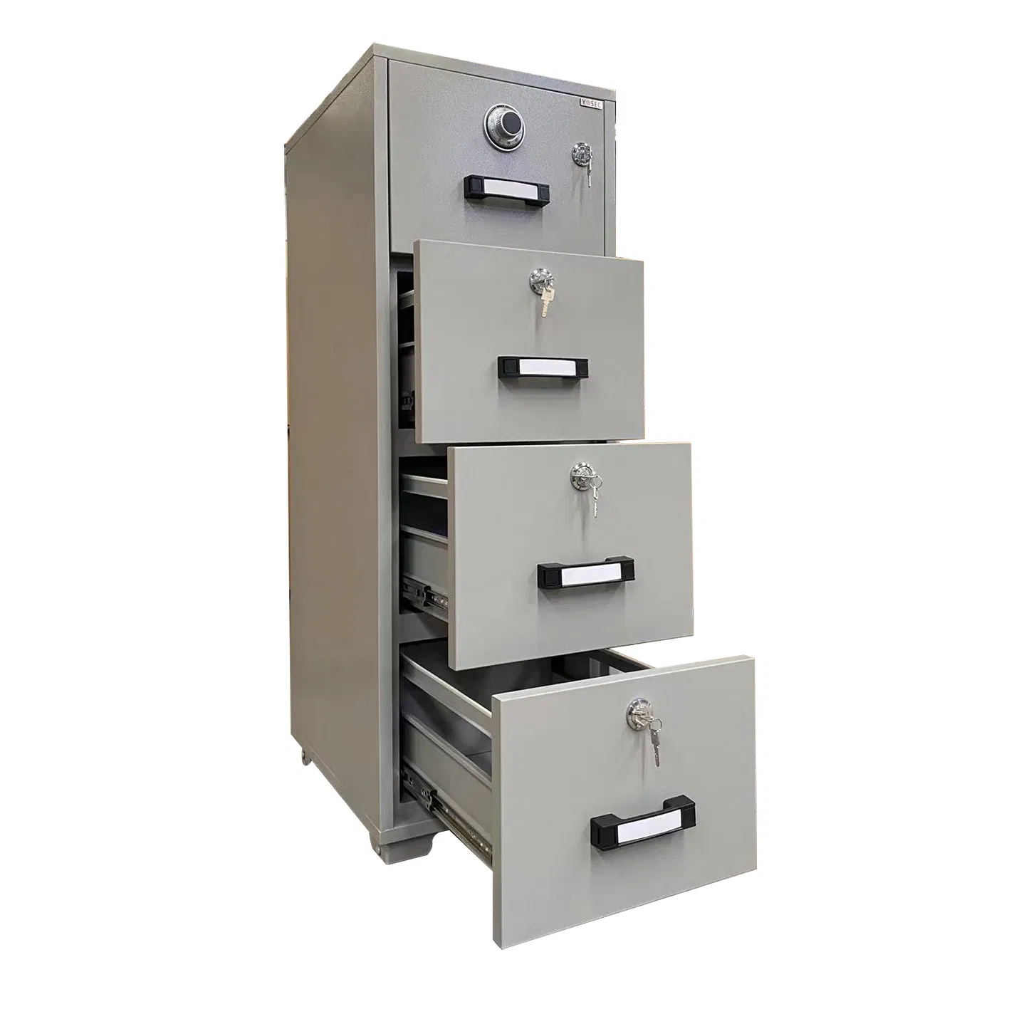 Office Tall Garage Storage Fireproof File Cabinet with 4 Drawes