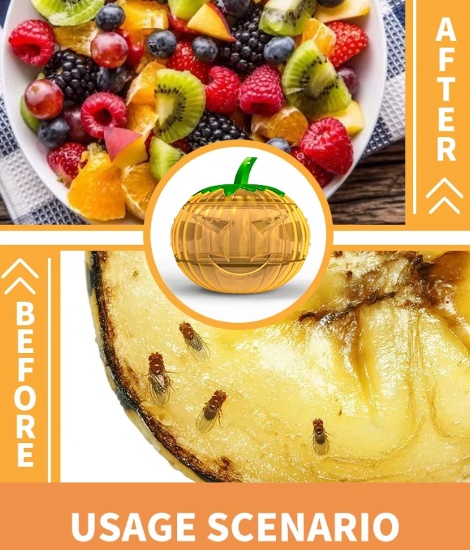 New Pumpkin Light Shaped Fruit Fly Trap Hanging Flea Trap