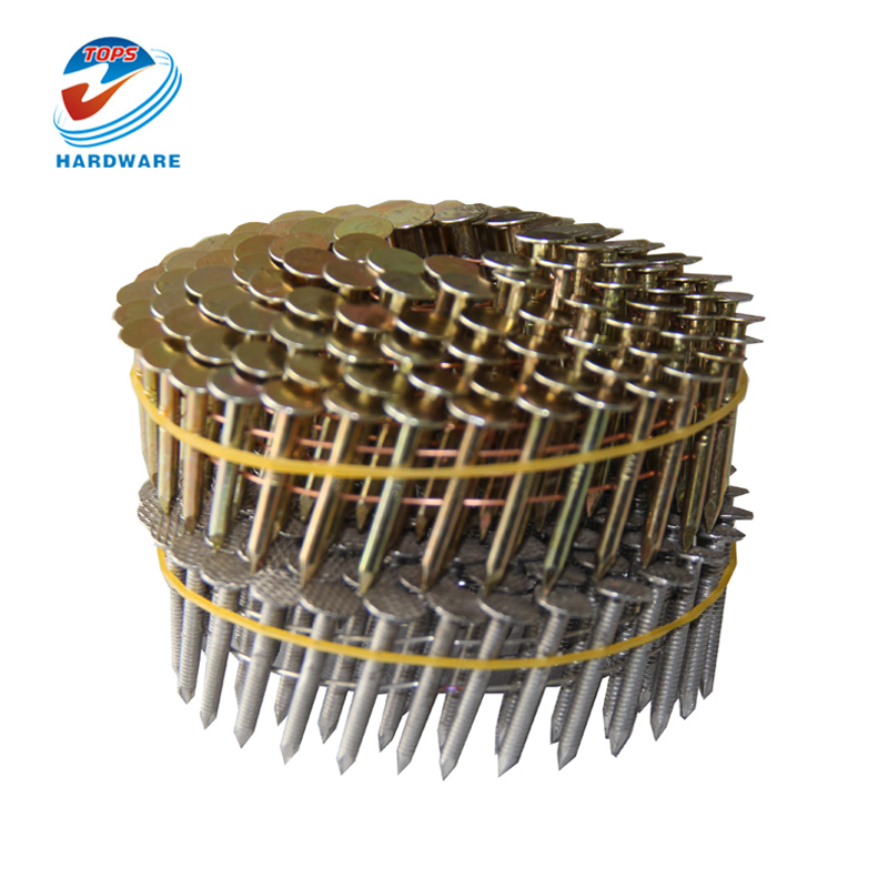 Factory Supply Galvanized 1-1/4'' 0.120'' Smooth Shank Coil Roofing Nails for Construction