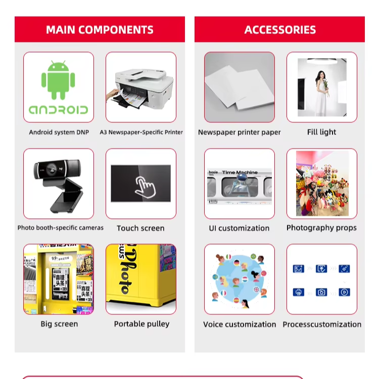 Digital Dola Theme Booth Smart Photo Vending Photo Booth Machine