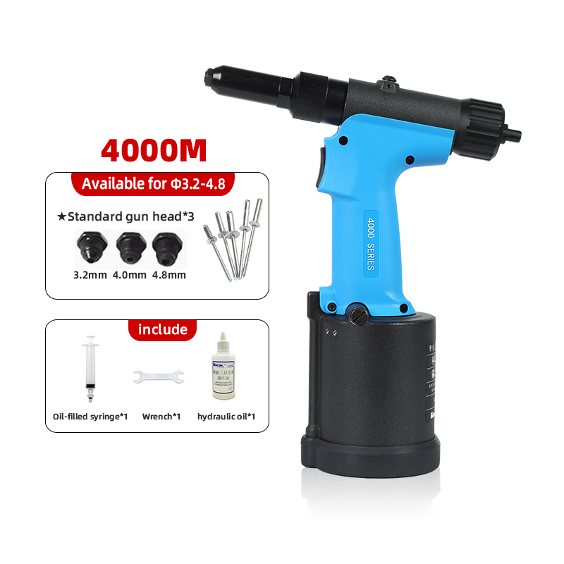 Rl-4000m Pneumatic Rivet Gun Durable CE Standard Riveting Tool Air Riveter 3.2-4.8mm