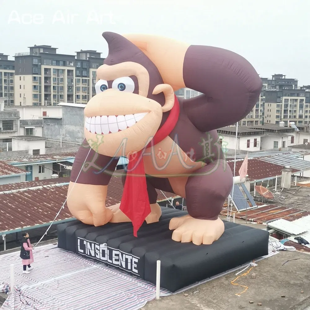 Giant 9mh Advertising Decoration Advertising Inflatable Gorilla with Base Inflatable Monkey Animal