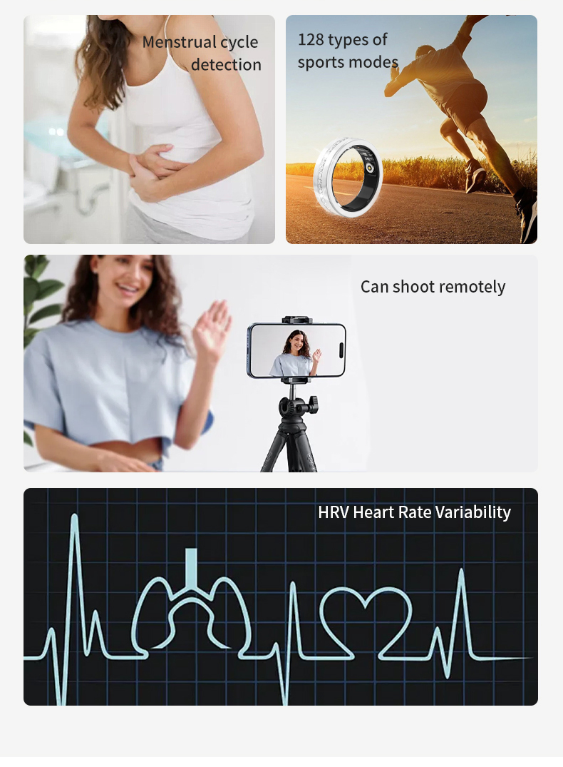 Умное кольцо Smart Diamond Ring с фитнес-трекером и ЭКГ