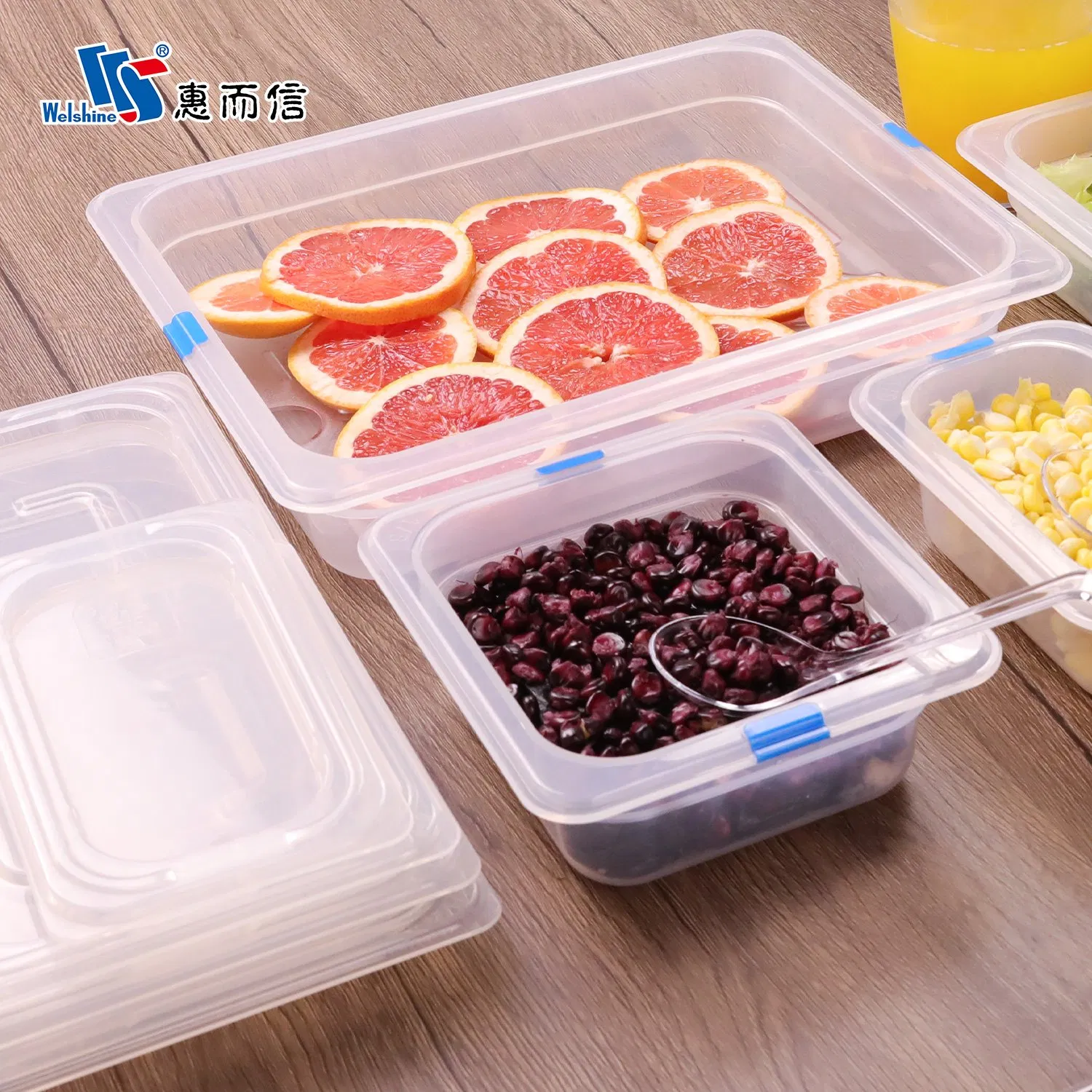 Commercial Plastic Catering Equipment PP Food Fruit Buffet Serving Gastronorm Pan