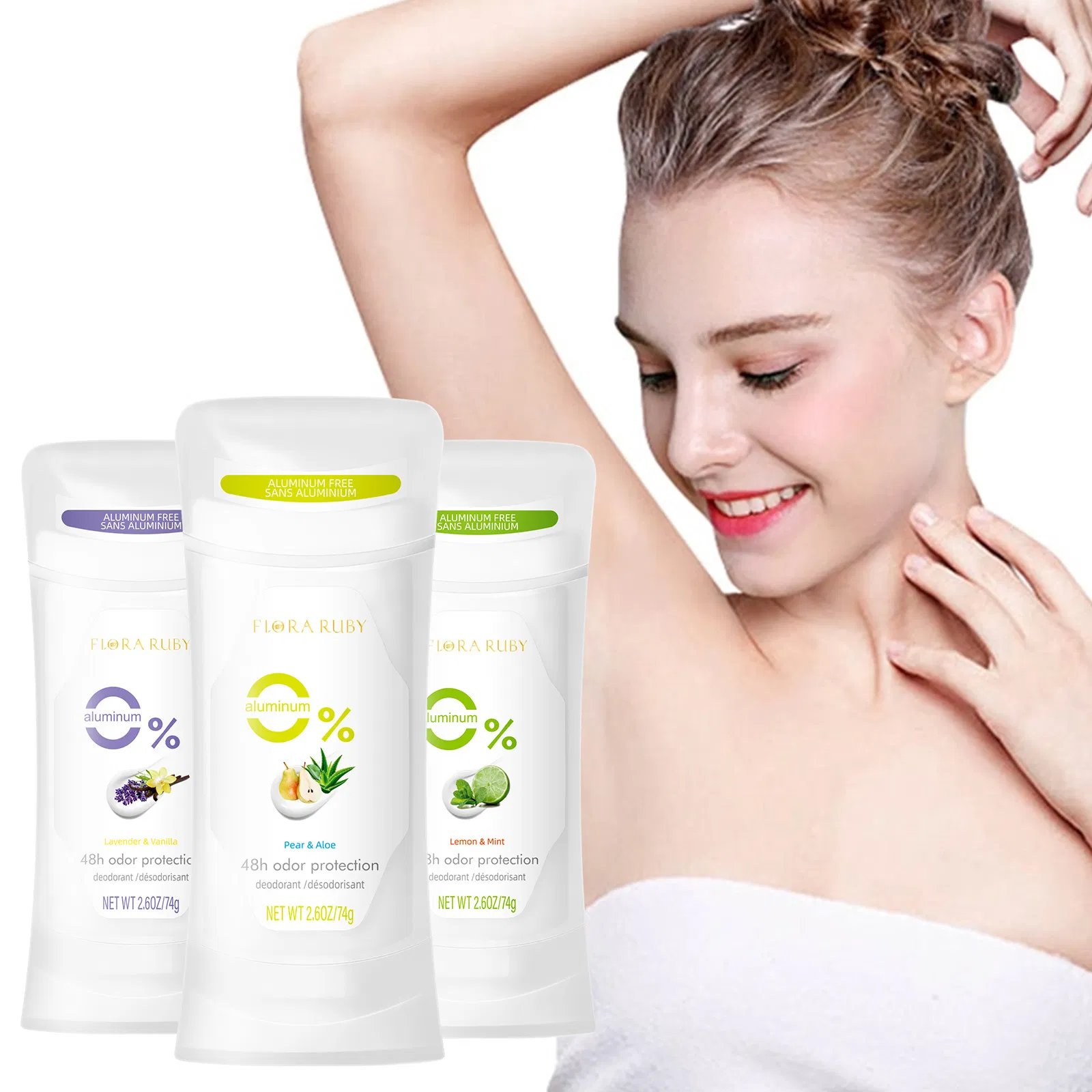 Gentle Portable Deodorant with Refreshing Organic Pearl Beads