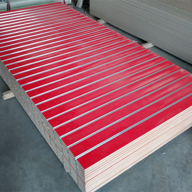 Factory Direct Sale Display Shelves Usage Melamine Grooved Slot MDF Board