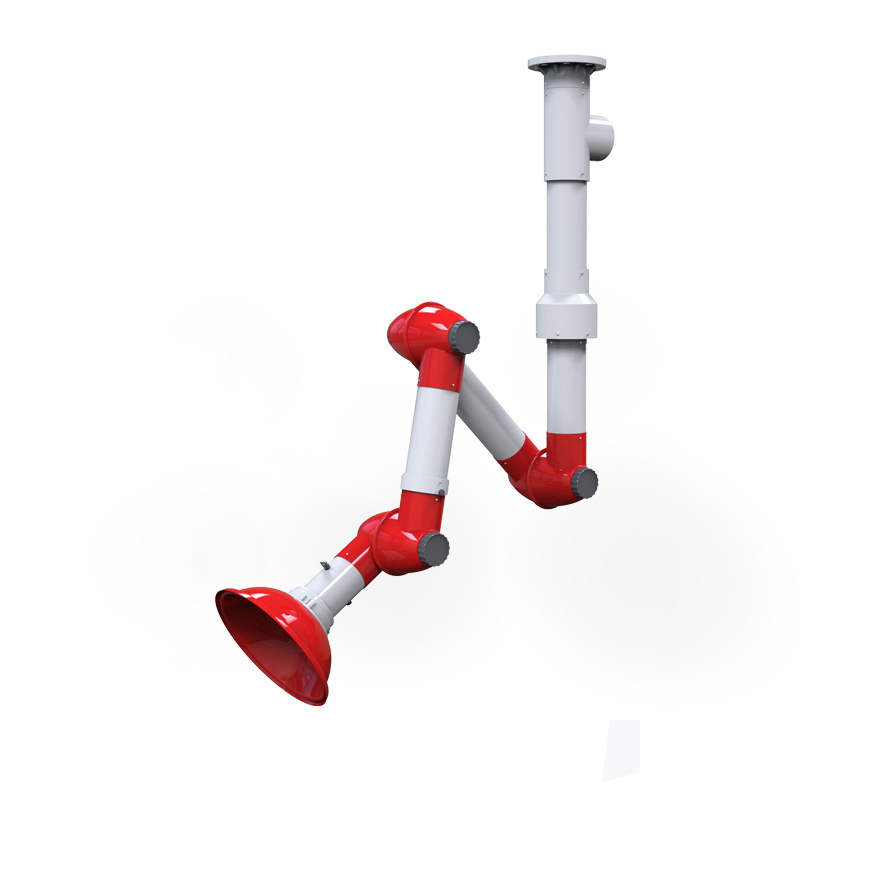 Sleek Aluminum Fume Ventilation System Design Eyewash