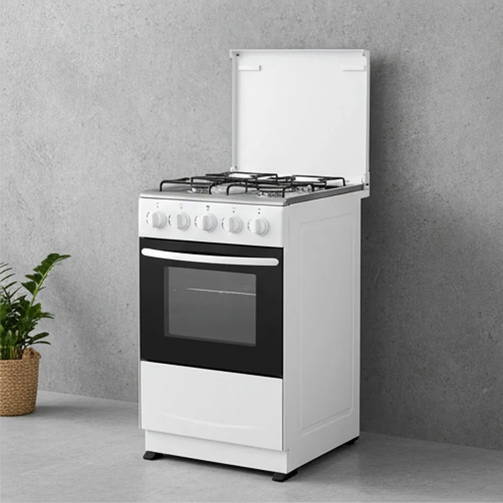 Белая газовая плита с духовкой и стеклянной панелью, 20 дюймов