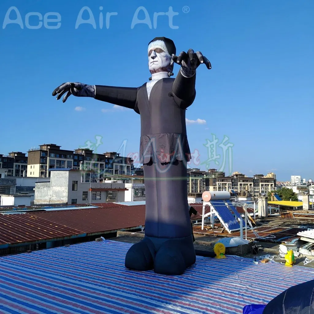 5mh Outdoor Inflatable Zombie Cartoon Halloween Decoration Large Inflatable Dracula with Blower for Horror Party