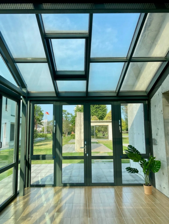 Solarium Vertical Sliding Garden Window Thermal Break Aluminum Glass Sunroom