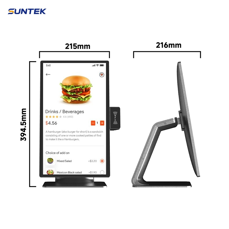 Suntek 2025 New Design Fast Food Order Machine Smart Cash Register with NFC for Restaurant