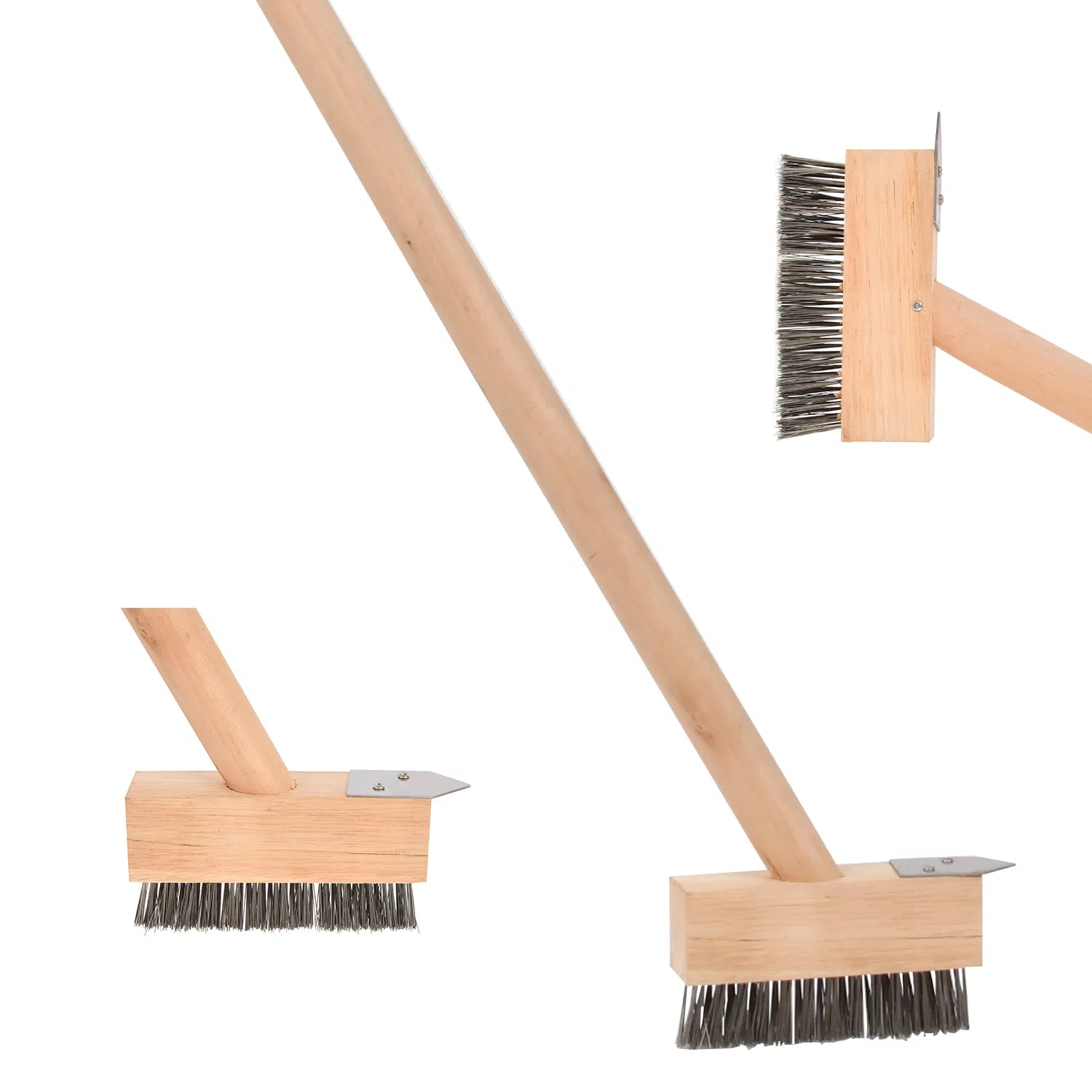 Customized Long Handle Weed & Moss Garden Broom Brush Garden Floor Scrubber for Outdoor Corner Cleaning