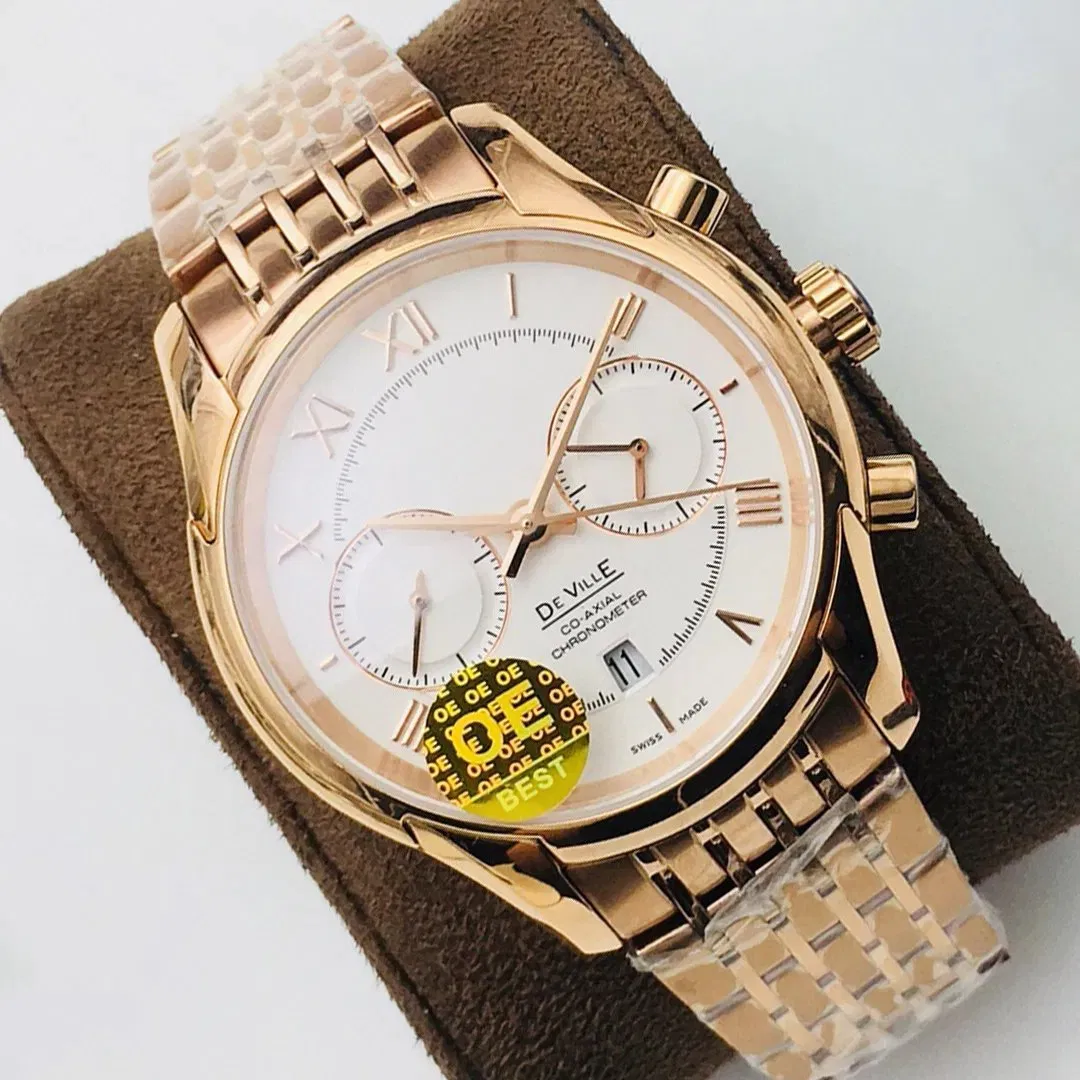 Wholesale Best Quality Gold Mechanical Automatic Luxury Gift Wristwatch Multifunctional Timing Replica AAA Clock Watch