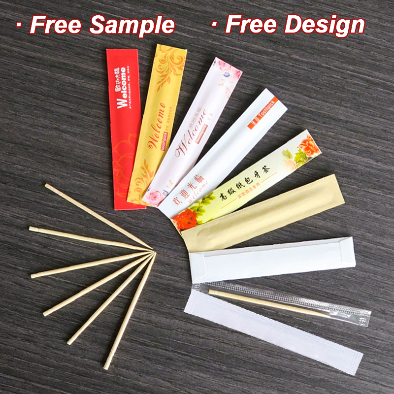 Custom Individuall Wrapped Toothpick Restaurant Advertisement Airline Single Packed Bamboo Wood Toothpick with Logo