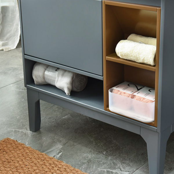 Modern Style Bathroom Particle Board Material Small Washbasin Bathroom Mirror Cabinets