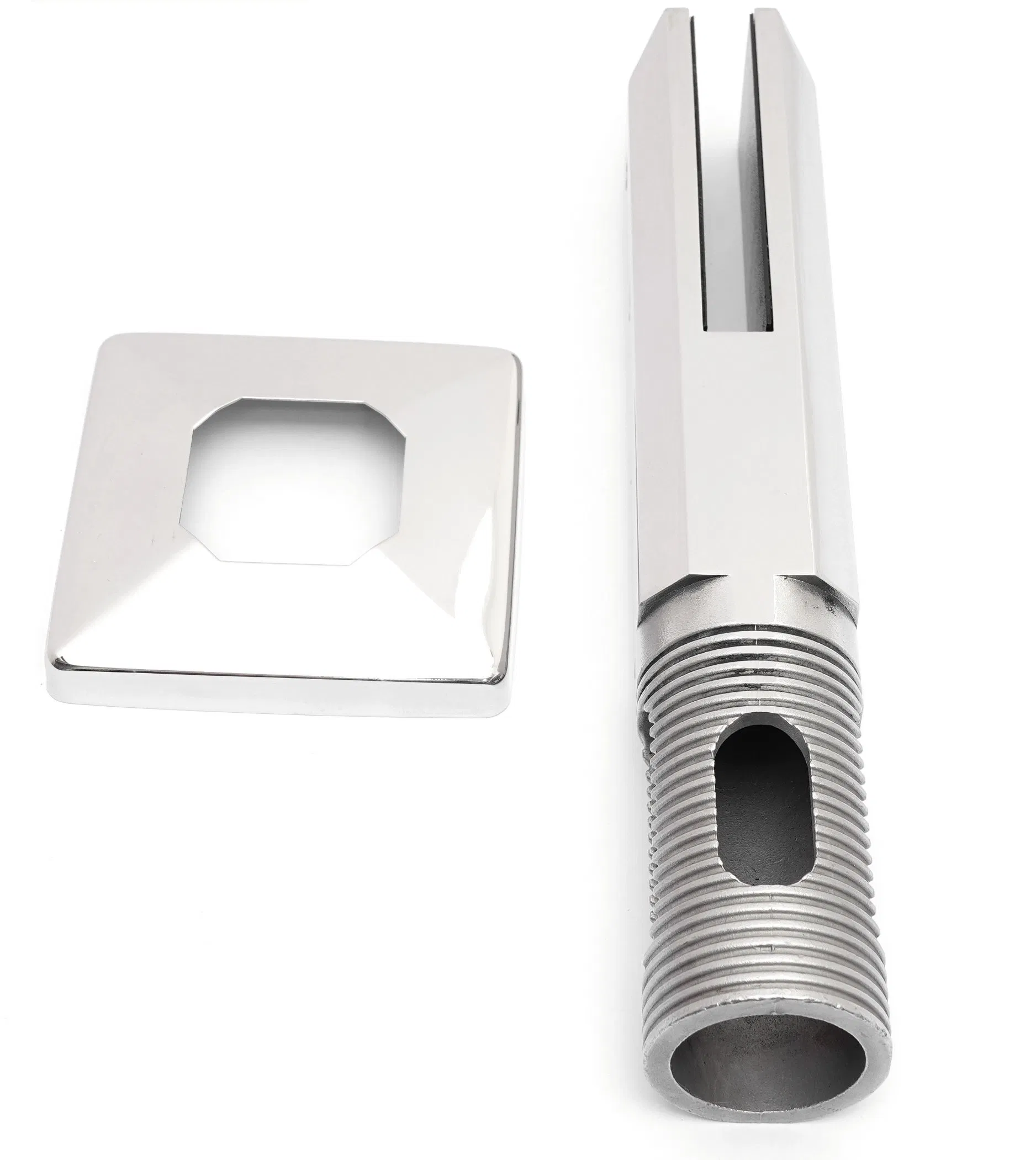 OEM 2205-Grade Stainless-Steel Handrail Balustrade Swimming Pool Windscreen Glass Fence Accessories Clip Spigot