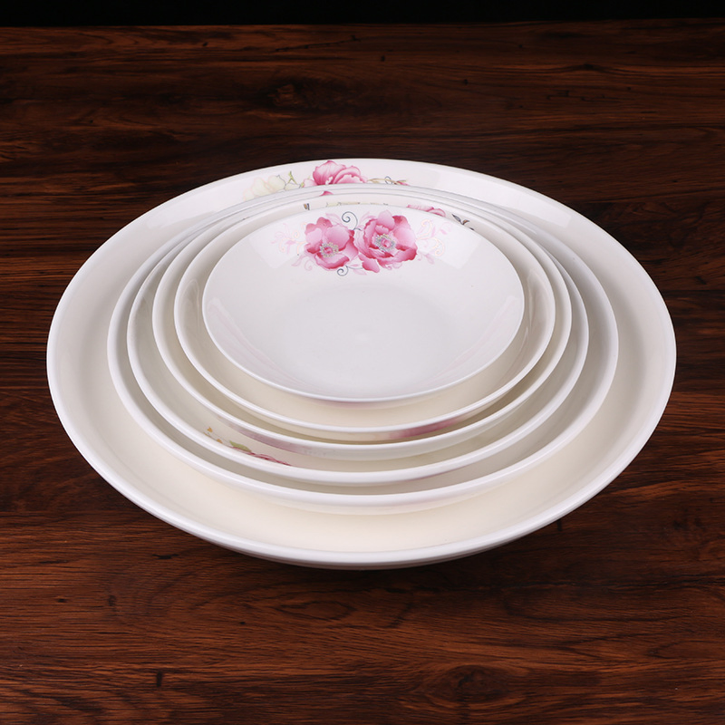Rice Pasta Fuirt Plate Size 6"-14" Flower Porcelain Ceramic Tableware