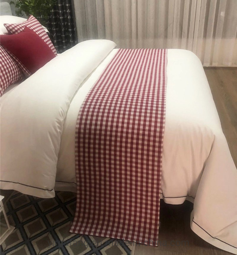 Luxury Bedding Runner Cotton Decorative Bed End Scarf Hotel Bed Runner