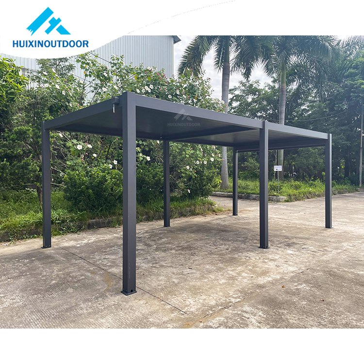 Factory Wholesale Retractable Awning Louvered Roof Rainproof Patio Pergola Cover for Outdoor Living