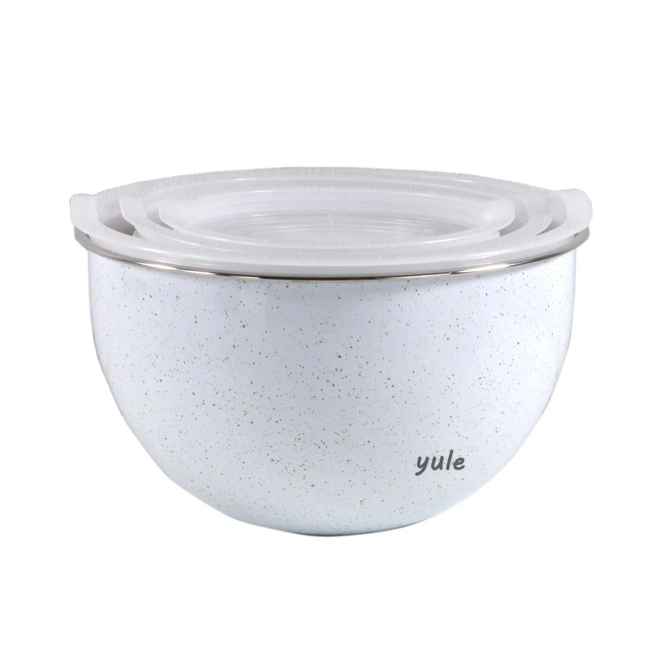 Dinnerware Bowl Sets 3 in One Stainless Steel Kitchen Bowls Salad Containers with Lids Salad Bowl