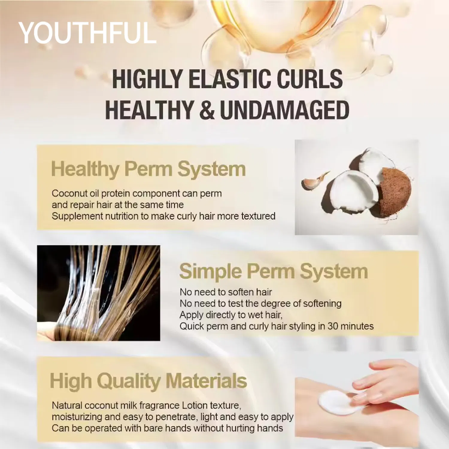 Natural Mild Formula Perm Weave Hair Curl Cream