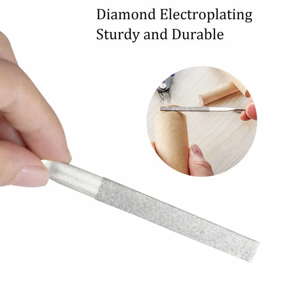 Electroplated Diamond Needle File Diamond Saw File Metal Triangle File Micro Round Needle File