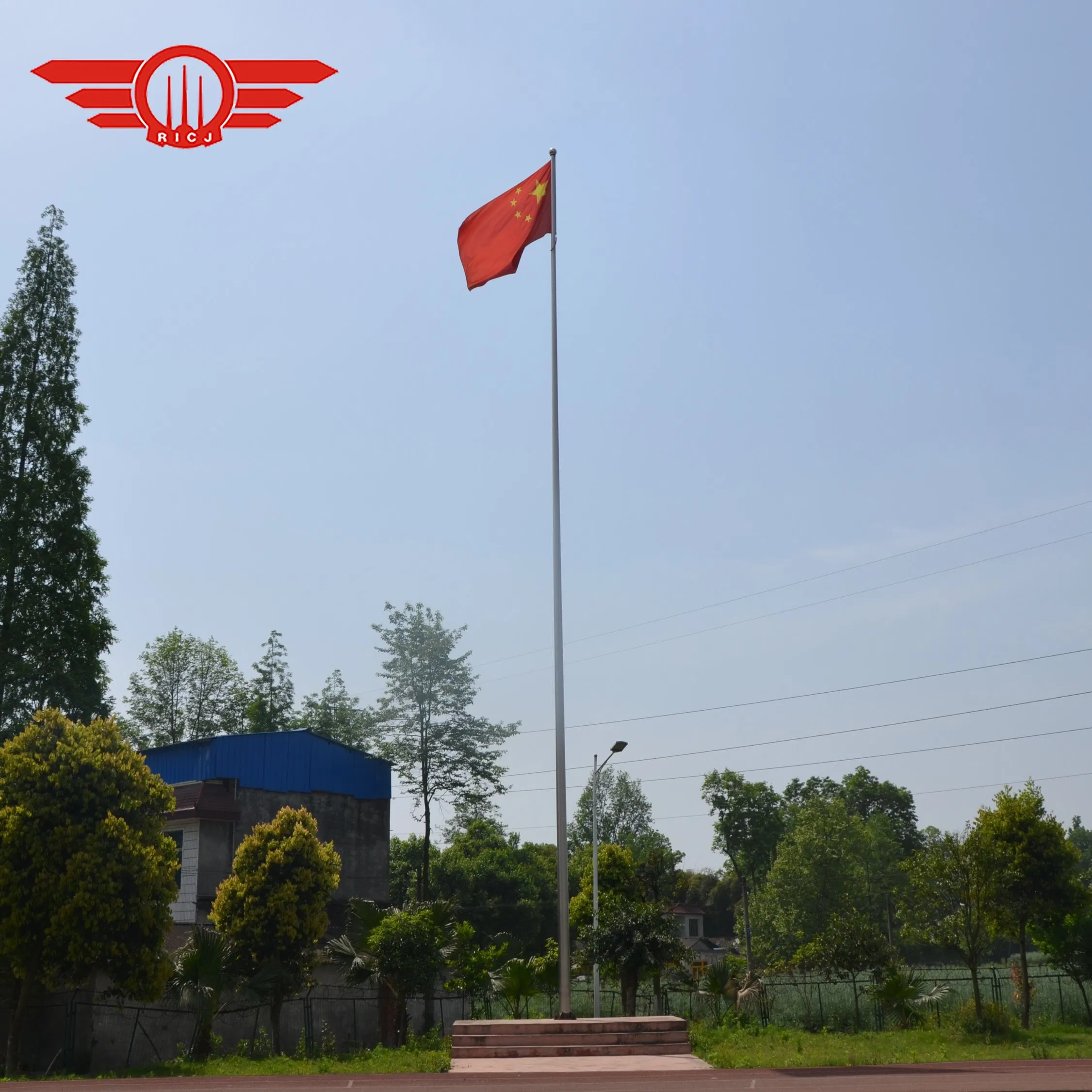 Outdoor Commercial Flagpole Largest 100m Flag Mast Automatic Aluminum Alloy Flagpole