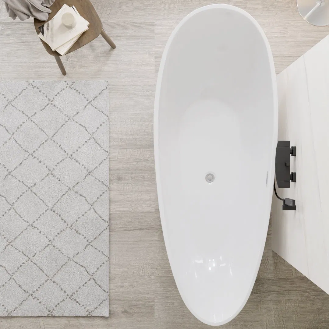 Акриловая ванна Crescent белая глянцевая