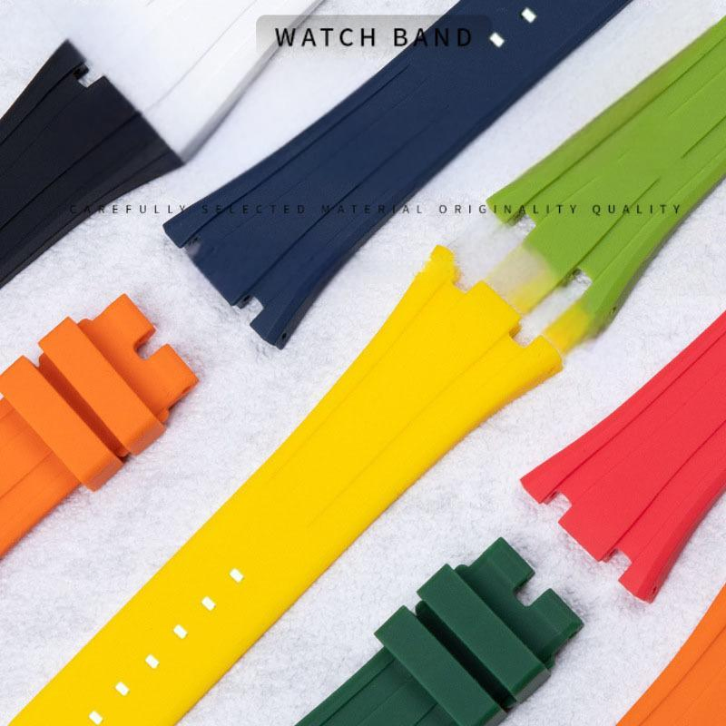 24mm Watch Strap for Men. Watch Accessories. Swiss Watch Luminox Replacement Fluororubber Strap. in Stock for Wholesale