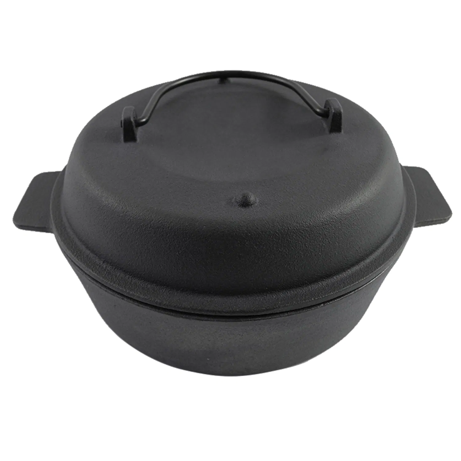 Чугунный гриль-котелок с антипригарным покрытием