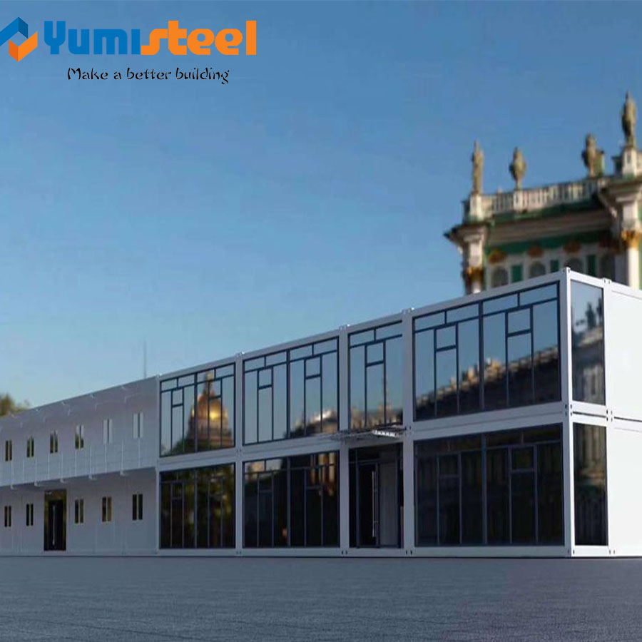20FT Beautiful Steel Prefabricated Tiny Shipping Factory Buildings for Office