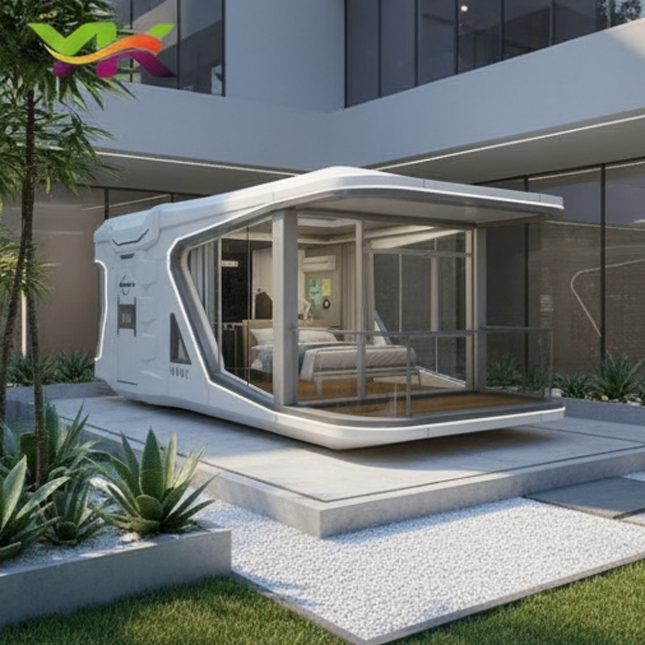 Integrated Homes House Factory Price Prefabricated Luxury Safe Modern Space Capsule Soundproof Water Proof Vessel Modular Capsule Hotel