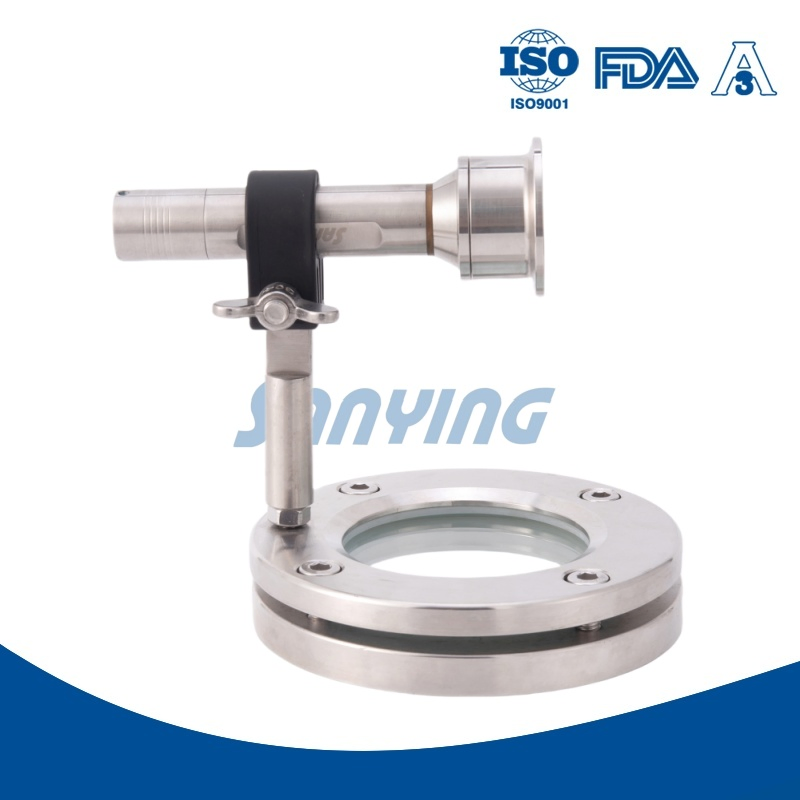 Factory Direct Sells Sanitary Flange-Type Sight Glass with Light