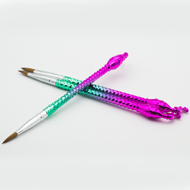 Gradient Style Peacock Nail Art Brushes 100% Kolinsky