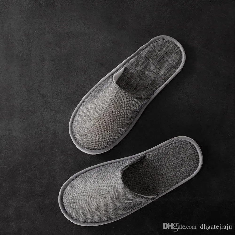 China Manufacturer Velour Terry Cloth Fabric Disposable Slippers for Hotel Bathroom