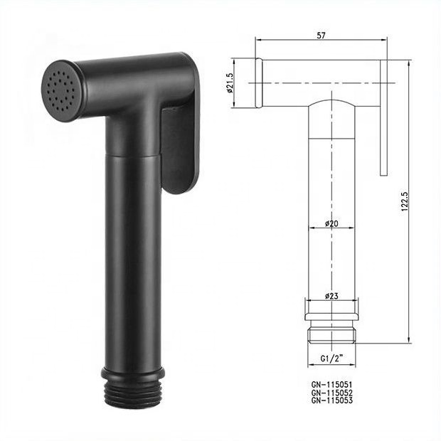 Смеситель для биде с ручным душем, прямоугольный, латунь