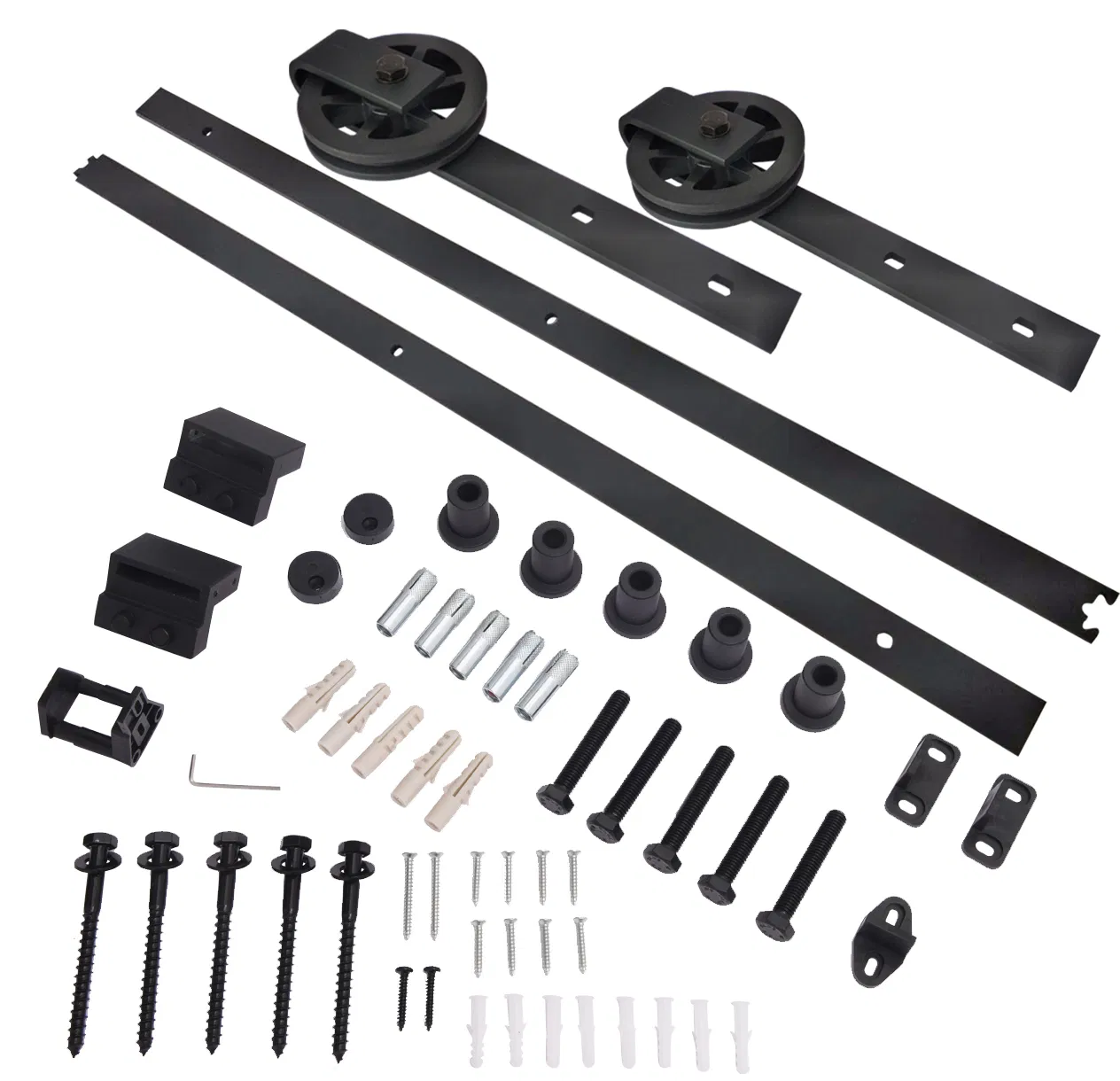6.6′ Top Mount Rail Rollers Barn Door Hardware Kit