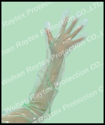 Disposable PE LDPE Non Woven Long Gloves