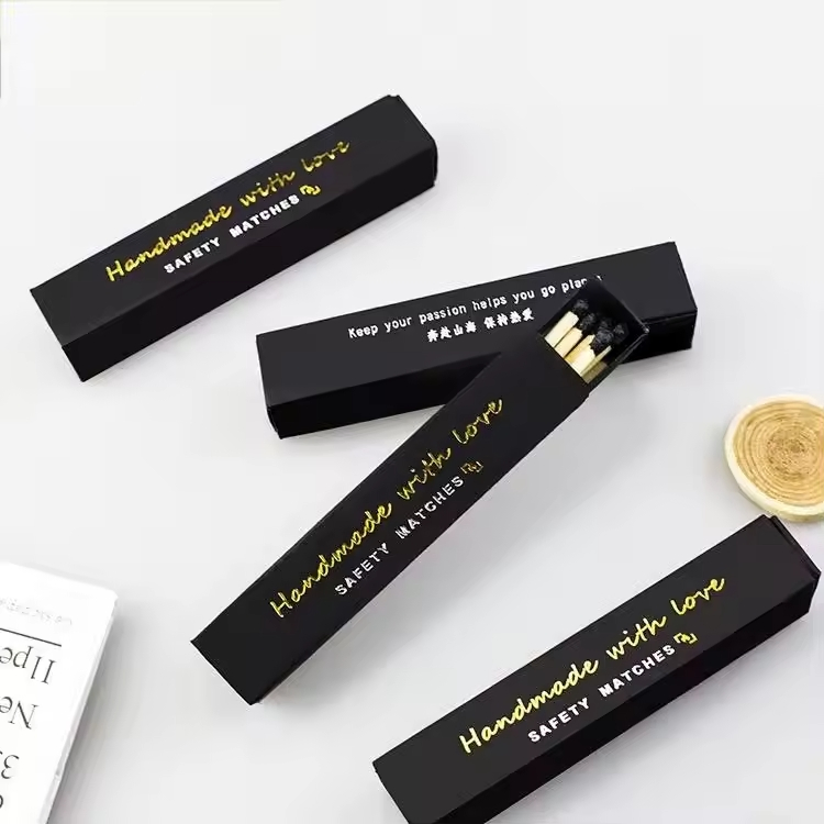 Wooden Bulk Sales Matchbox Customized Match Boxes Luxury Custom Logo Color Matches Long Pole Matchbox