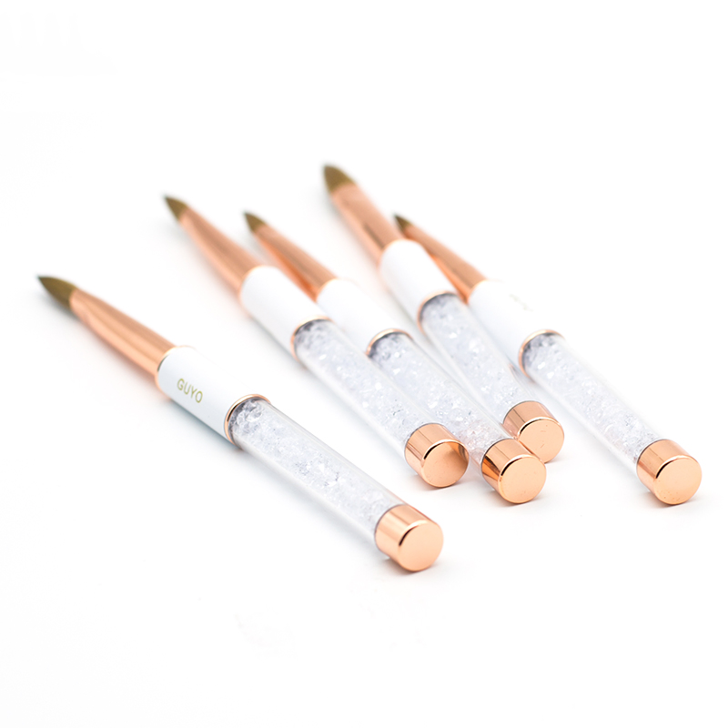 Guyo Rhinestone Handle Acrylic Nail Brush 100% Pure Kolinsky Nail Brush