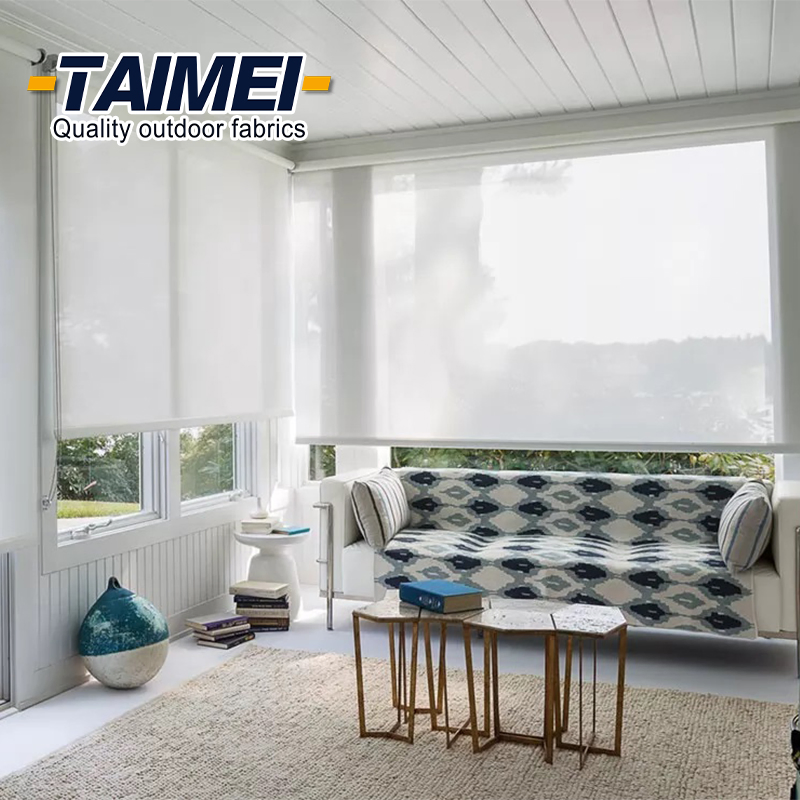Roller Shade Fabric Indoor and Outdoor Windows Solar Roller Shade for Patio Blinds