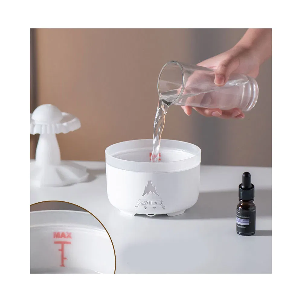 Trending Colorful LED Raindrop Humidifier Remote-Controlled Desktop Aroma Diffuser for Home Use