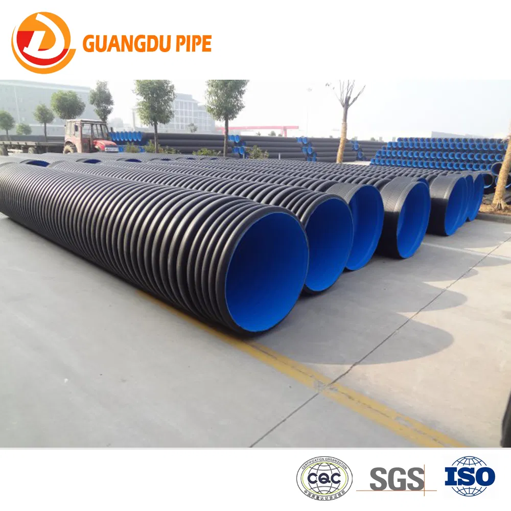 China Top Manufacturer Sn4/Sn8 Plastic Culvert Pipe HDPE Double Wall Corrugated (DWC) Sewage Spiral HDPE Pipe for Drainage Sewage